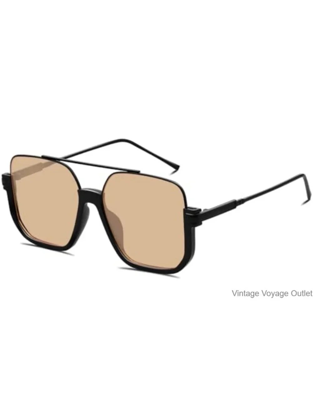 Oversized Retro Square Aviator Sunglasses for Women Men Trendy Fashion Tinted
